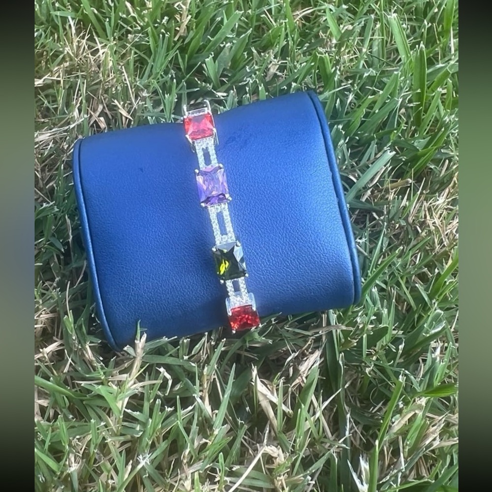 Gorgeous Multicolor Gemstone Adjustable Bracelet - image 6